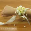 Flor de pulso para noiva estilo coreano casamento simulação tecido de dança pulseira flor irmãs damas de honra suprimentos para celebração de casamento