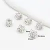18k microincrustación cuentas de azúcar cuentas de circonita accesorios para joyería diy rueda de hilo de mano cintura pequeña toroide cuentas redondas C45