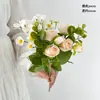 Rosa da Primavera Camomila Hortênsia Margarida Simulada Casamento Buquê de Mão Flor Falsa Flor Decorativa para Fotografia Broto de Chá Perfumado
