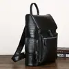 Mochila para Hombre con Patrón de Vientre de Cocodrilo, Mochila de Gran Capacidad, Bolso para Hombre, Tendencia Esencial para Viajes de Negocios, Estilo Minimalista Urbano