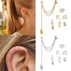 Pendientes de Borla de Hoja Metálica para Exportación Europea y Americana Transfronteriza, Clips para Orejas Sin Perforaciones, Juego de 7 Piezas, Pendientes Personalizados, Clips para Orejas para Mujer