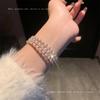 Pulsera de Circonita Perla Diseño de Nicho Brazalete Apilable de Pedrería Estilo Frío Moda Versátil Temperamento Sentido Avanzado Joyería de Mano