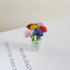 Enfeites de Flores Artificiais Mini Esmaltadas Zibo Decoração de Casa Artesanato Esmaltado Boshan Enfeites para Mesa de Escritório