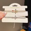 Pulseira de puxar com cruz de zircônia banhada a ouro 18k real, estilo nicho de alta qualidade, joia feminina versátil e elegante