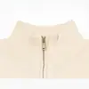 Moda femenina transfronteriza 2026 estilo europeo y americano casual suéter de punto a rayas con cremallera y cuello alto manga larga E490771