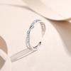 Anillo de Plata de Ley S925 con Diseño de Cruz y Hoja Damila para Mujer Estilo Mori Apertura Ajustable Anillo Diseño Lujoso Ligero Joyería