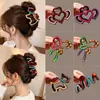 Pinza para el pelo de pinza con lazo de color contrastante estilo coreano para mujer, pinza de tiburón grande de alta gama, exquisita, para la parte posterior de la cabeza, mucho pelo, pasador