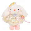 Lindo Llavero de Conejo de Orejas Largas con Vestido de Princesa de Peluche Figura de Muñeca de Dibujos Animados Cosplay Colgante para Bolso de Pareja Pequeño Regalo