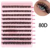 Comércio Transfronteiriço 30D40D60D80D100D Cílios Postiços de Fileira 10 Cabelo Segmentado de Cola Quente Espessamento Diário