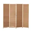 Biombo Plegable Chino Sala de Estar Moderna Simple Pared de Entrada Biombo Plegable Móvil Hotel Madera Maciza Bambú Biombo