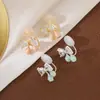Brincos de Zircônia para Mulheres, Nicho da Moda, Versátil Estilo Coreano Brincos Super Fada, Brincos com Pingente de Laço Retrô, Atacado de Brincos