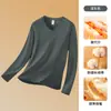 Camiseta Interior para Hombre con Cuello en V, Cepillada por Ambos Lados, Modal, 280g, Nueva Colección Otoño e Invierno 2026, Manga Larga, Cálida