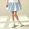 Moda de Verano Fresca y Elegante para Niñas Delgado 2026 Nuevo Conjunto de Dos Piezas Polo de Manga Corta Estilo Universitario para Niños Mayores Moderno