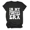 En mi era de los cuarenta Amazon eBay sitio independiente camiseta casual y cómoda de cuello redondo de manga corta para mujer para comercio exterior