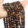 Fundido Ming comércio natural turmalina olho de tigre contas soltas otimizadas cristal contas redondas acessórios pulseira colar de contas