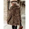 2025 Amazon Aliexpress Nueva Chaqueta de Invierno de Manga Larga con Estampado de Leopardo