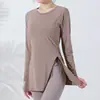 Top de Yoga de Manga Larga de Secado Rápido Holgado Talla Grande para Mujer, Conjunto de Cubierta Adelgazante para Deportes, Correr, Fitness Fuente