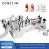 ZONESUN cabeça única cabeça dupla multi capacidade horizontal pneumática máquina de enchimento de líquidos perfume óleo essencial máquina de enchimento líquido