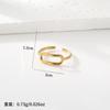 Anillo de Acero Inoxidable Nicho de Alta Gama Lujo Ligero Apertura Ajustable Anillo de Presión de Aceite Sin Desvanecimiento Hueco con Anillo de Dedo Texturizado