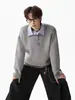 Suéter de punto con cuello Henry estilo "old money" americano para hombre, otoño e invierno, casual y moderno, sensación de alta gama, tejido de punto casual para hombre