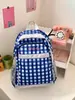 Mochila Escolar Estilo Japonés 2025 Nueva Gran Capacidad Cuadros Frescos Estilo Japonés Mochila de Verano Niña Estudiante Mochila Linda