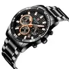 Reloj de Tres Ojos Verde Submariner para Hombre, Resistente al Agua, Correa de Acero, Calendario Luminoso, Deportivo Multifuncional, Reloj de Cuarzo
