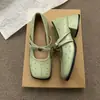 Zapatos de mujer Mary Jane con tacón grueso estilo francés Chuyuji, nueva colección primavera-verano 2026, adecuados para combinar con faldas, zapatos de tacón bajo de corte bajo, zapatos de tacón alto de cuero pequeños