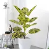 Plantas Verdes Simuladas Estilo Nórdico Transfronterizo, Plantas Grandes en Maceta, Hojas de Cala, Bonsái Perenne de Pie para Exteriores