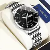 Marca suiza negocios transfronterizos productos genuinos cuarzo luminoso doble calendario ultradelgado para hombre impermeable reloj para hombre una generación de pelo