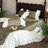 Flores retro francesas en el río Sena en primavera y verano ropa de cama sedosa de cuatro piezas para dormir sin nada Tencel