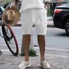 2025 Calções de Verão Casuais Esportivos Largos Jacquard para Homem com Múltiplos Bolsos com Aba Estilo Europeu e Americano High Street Ins