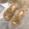 Pantuflas de Piel con Suela Gruesa para Mujer, Para Exteriores, Nuevo Estilo Otoño/Invierno 2026, Tira Cruzada, Estilo Celebridad de Internet, Para Interiores, Pantuflas de Algodón INS
