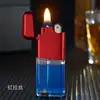 Encendedor de Queroseno de Moda Retro con Tanque Visible y Rueda de Pedernal, Encendedor de Alta Estética, Regalo Personalizado de Moda para Hombre