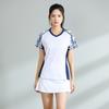 Badminton Suit Manga curta Secagem rápida Casal Suit Verão Masculino e Feminino Top Grupo de compras Terno de tênis de mesa Terno de tênis Terno de equipe de vôlei