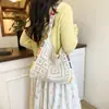 2025 Hueco Estilo Occidental Popular Línea Gruesa Trenzado Verano Nuevo Estilo Casual Estilo Occidental Fresco Dulce Moda Bolso Cruzado de Hombro