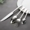 Patrón Creativo Acero Inoxidable 304 Cuchillo Tenedor Cuchara para Filete Hotel Estrella Restaurante Cubiertos Cocina Occidental Cuchillo Tenedor para el Hogar