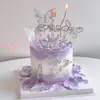 Decoración de Pastel Corona para el Día de San Valentín Chino 2025 Adornos Mariposa Sinfonía Diamante Feliz Fiesta Enchufe de Confesión