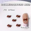 Otoño e Invierno Más Vendidos Accesorios de Aleación Color Café Maillard para Uñas Accesorios de Uñas Wear con Lazo Color Castaño en Forma de Corazón