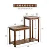 Suporte de Flores de Bambu Madeira Maciça Sala de Estar Interno Moderno Minimalista Suporte de Flores Rabanete Verde Varanda Suporte de Vasos de Flores Multicamadas Rack de Armazenamento para Bonsai