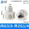 Junta de Conversión de Hilo Interno y Externo de Acero Inoxidable 304/316 Manómetro Rosca Alta Presión Diámetro Variable M14M20 a g R Npt