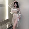 Lencería Sexy, Gasa Suave Sexy, Bata Estilo Han, Blusa, Faja para el Vientre, Traje Uniforme Sexy de Tres Piezas Xiaoqian, Uniforme Sexy