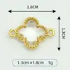 Joyería Electroplateada Estilo K Accesorios de Aleación diy Trébol de Cuatro Hojas Colgante Incrustado Collar Pulsera Colgante Doble Colgante Venta al por Mayor