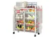 Nuevo Modelo Carrito para el Hogar Estante de Almacenamiento de Verduras Estante de Cocina de Pie Organizador de Verduras de Múltiples Niveles Venta al por Mayor