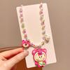 Collar de cuentas para niña, bonito colgante de princesa de dibujos animados, cadena para el cuello, joyería para bebé
