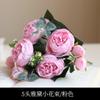 Buquê de Peônias Pequenas Flores Artificiais Estilo Europeu Flores Falsas Ornamentos de Flores de Seda Decoração Casamento Casamento Fabricantes Atacado