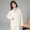 Pijamas de franela para pareja otoño e invierno Nuevo forro polar grueso solapa dulce femenino hombres talla grande cálido traje de uso en casa
