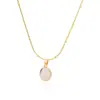 Colar Oval de Aço Titânio de Entrada Simples de Luxo Nicho Pingente Olho de Gato Corrente da Clavícula Design Elegante Joia de Alta Qualidade