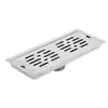 Ralo de Piso Longo Aço Inoxidável 304 Transfronteiriço, Espessado, Varanda de Luxo Leve, Banheiro Estilo Americano, Ralo de Piso Longo Anti-Odor para Máquina de Lavar