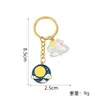 Regalo para el Festival de Mediados de Otoño, llavero de aleación con esmalte, colgante de luna con conejo de jade Chang'e estilo antiguo, accesorio para mochila y llaves de coche