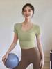 Roupas de Yoga de Verão 2026 Femininas Manga Curta Roupas Fitness Tops de Treino Slim Fit Camiseta Esportiva para Corrida Secagem Rápida